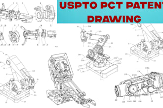 draw high quality technical drawing, patent drawing,product vector line art