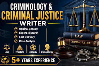write professional criminology and criminal justice content