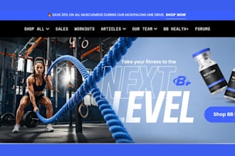 design a peptide or supplement shopify ecommerce website