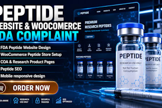build fda compliant peptide website peptide store woocomerce research peptide