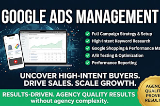 create and manage google ads campaigns for traffic leads and sales