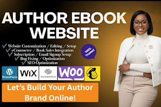 design author website, book author website, ebook website, author landing page