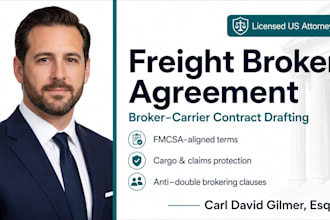 draft a legally binding freight broker agreement as a US attorney
