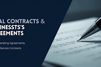 draft legal contracts, ndas, and business agreements as a professional lawyer