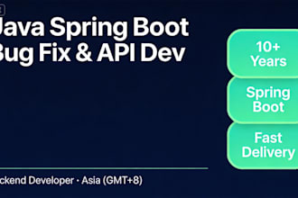 fix bugs and develop rest apis in java spring boot