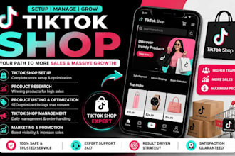 setup and manage tiktok shop, fix tiktok shopify dropshipping ig shop fb shop