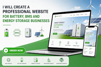 create a professional website for battery, bms and energy storage businesses