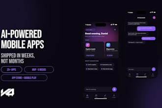 develop an ai powered mobile app for ios and android