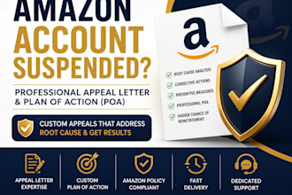 write a professional amazon appeal letter and poa for reinstatement