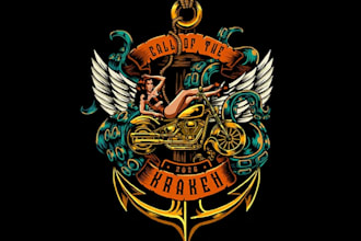 design high quality mc biker motorcycle logo with express