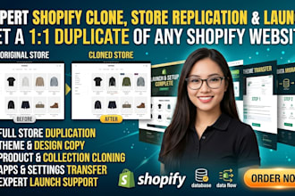 duplicate shopify store, clone shopify website, launch, copy, replicate store