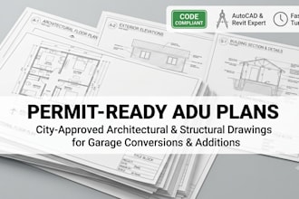 design architectural permit drawings for adu and garage conversion