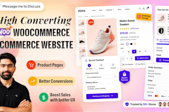 develop woocommerce website checkout, cart and product pages