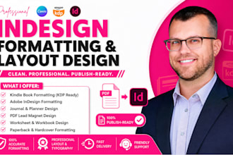 convert word, PDF or canva file to professional adobe indesign layout design