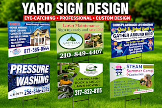 design yard sign, lawn, bandit sign, car magnets, real estate banner