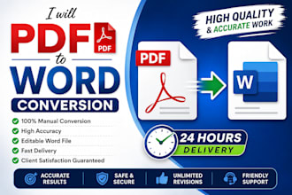 manually convert PDF to word