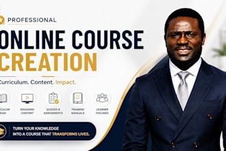 create online course content, course curriculum and course development
