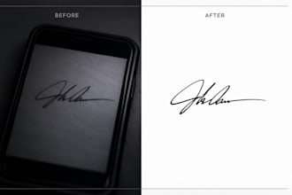convert handwritten signature to transparent digital file