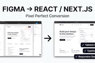 convert figma to react next js tailwind CSS website