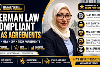 draft german law compliant saas nda msa dpa tech agreements