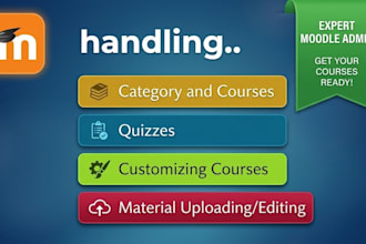 create moodle courses and customize, quizzes