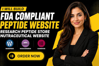 build fda compliant peptide website research peptide store nutraceutical website