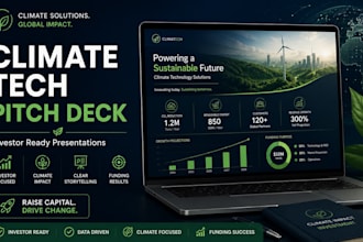 create a climate tech investor pitch deck