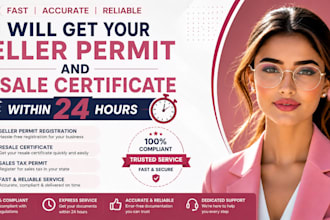 get seller permit and resale certificate with in 24 hours