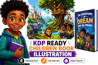 illustrate KDP picture print ready children storybook illustration