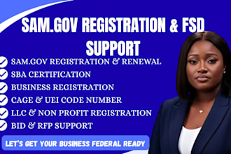 do sam gov registration, uei, cage code and fsd assistance