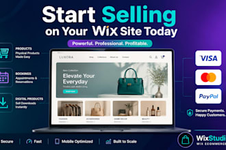 set up a wix studio ecommerce store, booking system, or sell digital products