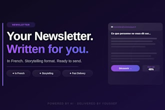 write your monthly french newsletter for your business