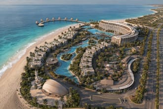 design luxury resort masterplan urban planning layout 3d aerial site plan render