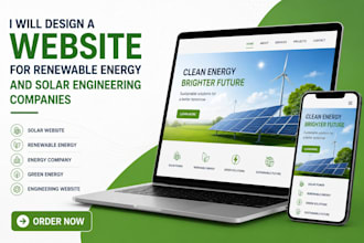 design a website for renewable energy and solar engineering companies