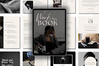 design editable canva ebook, workbook, pdf lead magnet, canva ebook and workbook