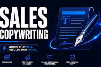 write sales copy for landing pages and funnels