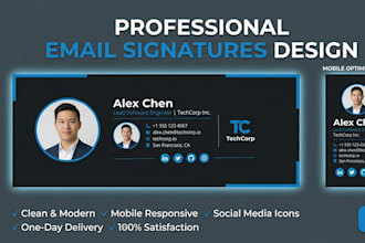create clickable HTML email signature for gmail outlook and apple mail
