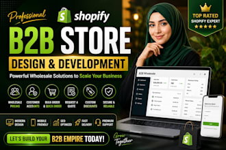 build, design, optimize and grow a shopify b2b wholesale store