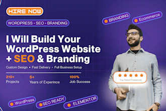 build a wordpress website, SEO and branding setup