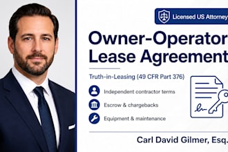 draft an owner operator lease agreement as a US attorney