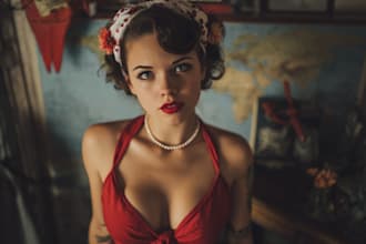 draw a pin up girl and pin up girl