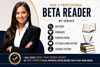 review, critique, and beta read your fiction manuscript