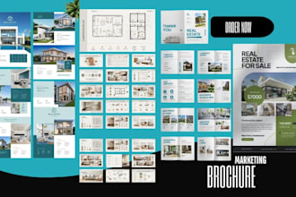 design real estate brochure property listing presentation portfolio for agents