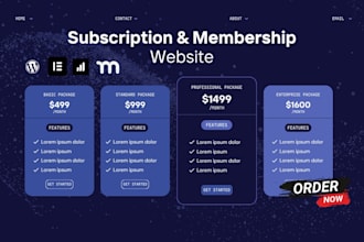 build wordpress subscription and membership website, lms website