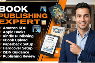 professionally publish ebook, paperback, hardcover on amazon KDP and apple books
