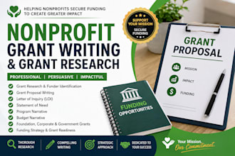 do nonprofit grant writing, grant research, and funding proposals