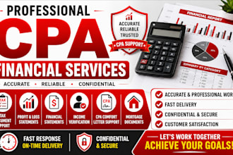provide US CPA letter, CPA comfort letter, income verification, profit and