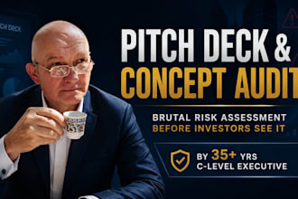 review your business plan, pitch deck or startup idea