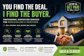 help you get your off market property sold and closed