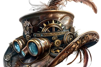 design clockwork creativity steampunk logo with classic retro industrial style
